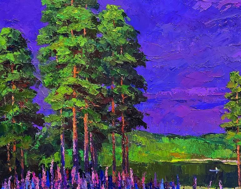 Original Impressionism Landscape Painting by Boris Serdyuk