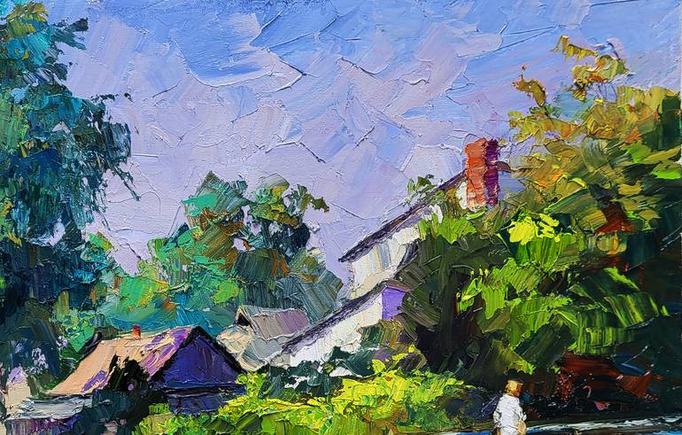 Original Impressionism Landscape Painting by Boris Serdyuk