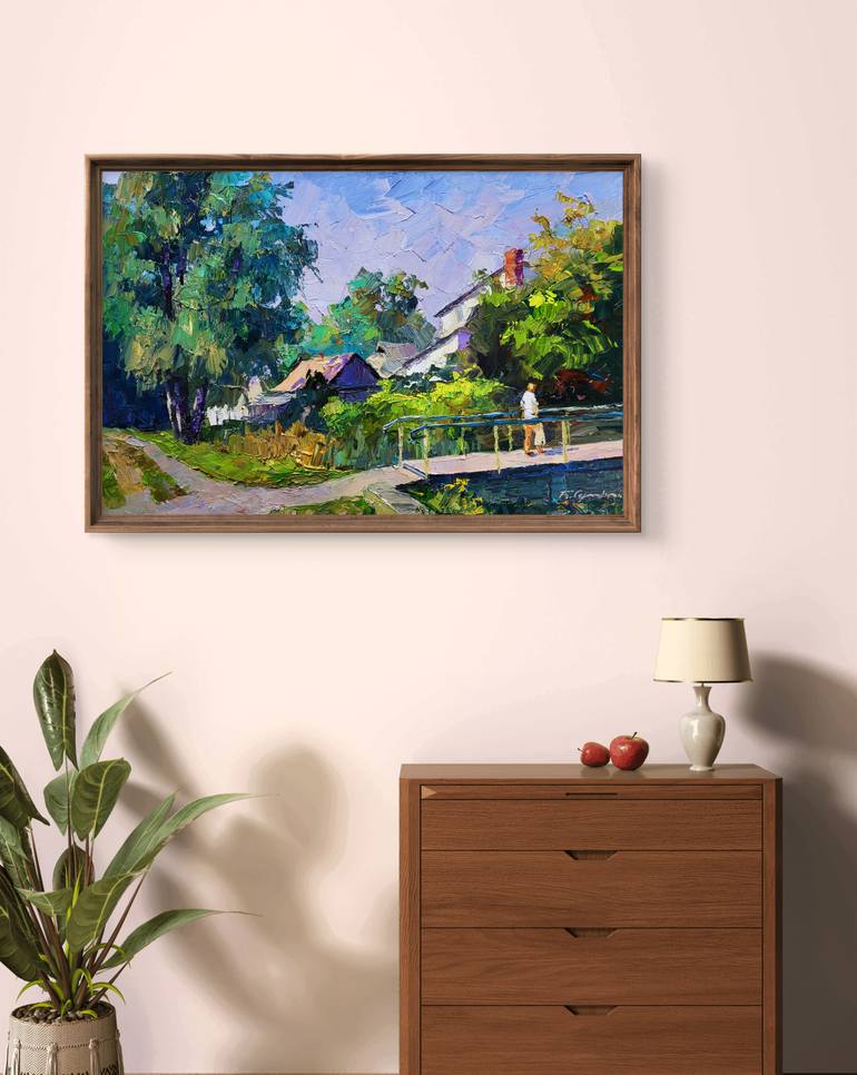 Original Impressionism Landscape Painting by Boris Serdyuk