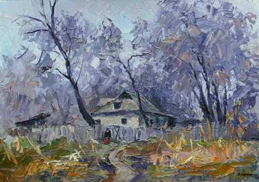 Oil painting Grandma's House Serdyuk Boris Petrovich thumb