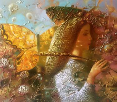 Oil painting Butterfly Anatoly Borisovich Tarabanov thumb