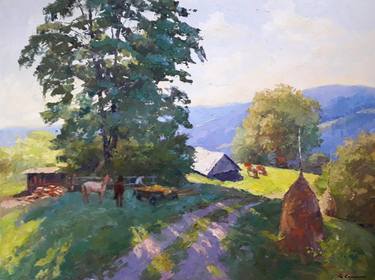 Oil painting Morning in the Carpathians Serdyuk Boris Petrovich thumb