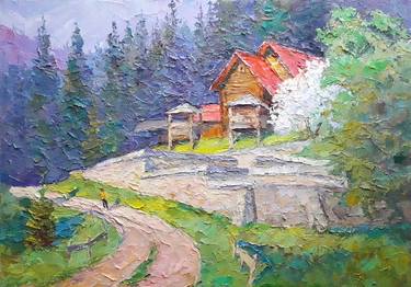 Oil painting Spring in the Carpathians Serdyuk Boris Petrovich thumb