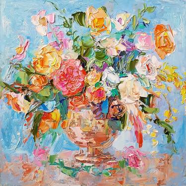 Original Abstract Floral Paintings by Margarita Manoli
