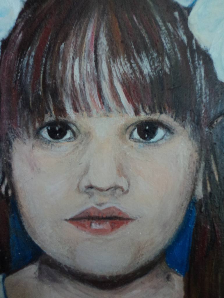 Original Portraiture Children Painting by LARISA SELIVANOVA