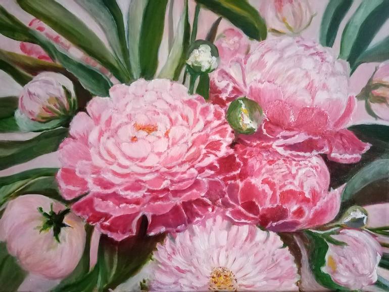 Original Fine Art Floral Painting by LARISA SELIVANOVA