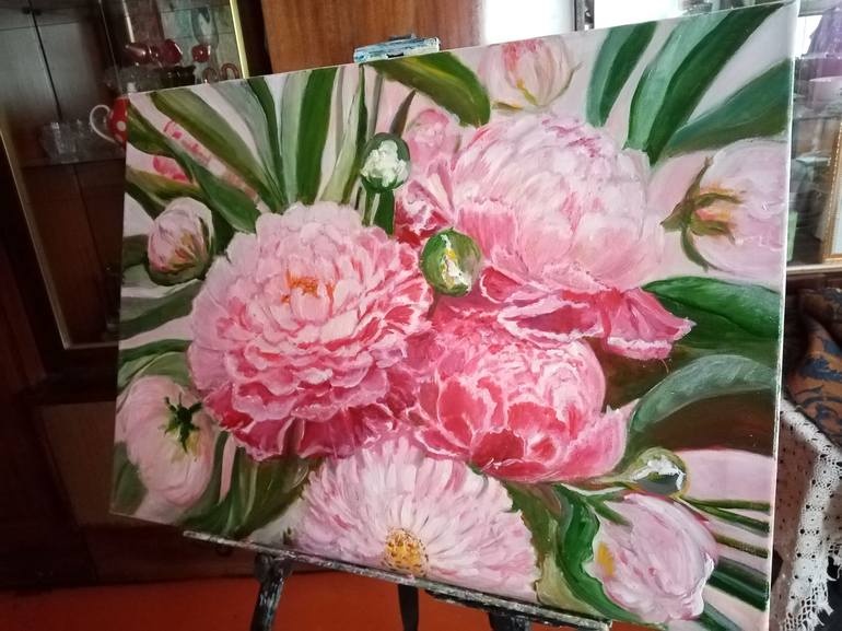 Original Fine Art Floral Painting by LARISA SELIVANOVA