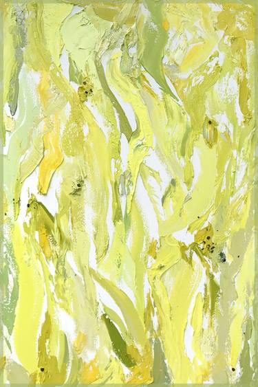 "white mulberry + tart kiwi + crushed almond jus + mint + aromatic herbs" Art of Taste Contemporary Art by Abstract Expressionist Penelope Moore thumb