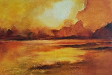 Original Abstract Expressionism Landscape Painting by Deepali Chaudhary