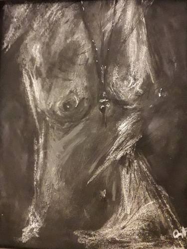 Original Expressionism Nude Drawings by Milena Rytelewska