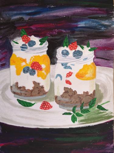 Print of Abstract Food Paintings by Liudmyla Bukhantseva