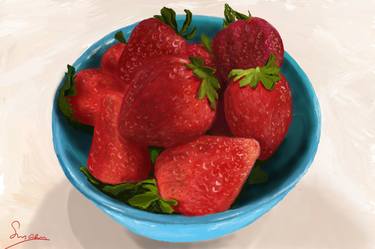 Strawberries in a Bowl thumb