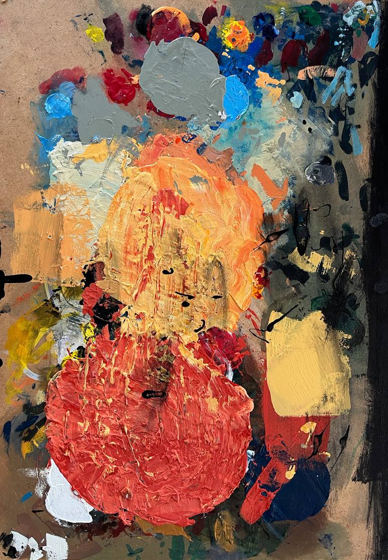 Original Abstract People Painting by Tolga Kutlu