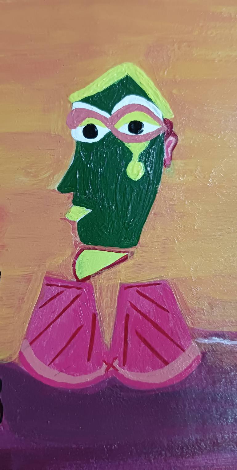 Original Abstract Expressionism Pop Culture/Celebrity Painting by Hansa Dodeja