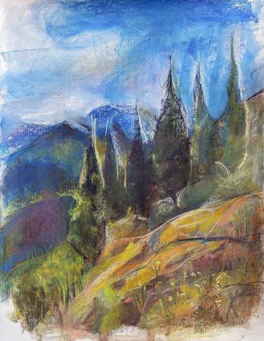 Original Expressionism Landscape Drawings by Stoyan Hitrov