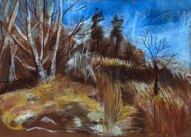 Original Expressionism Landscape Drawings by Stoyan Hitrov