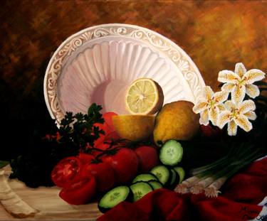 Original Fine Art Food Paintings by Muna Shabab