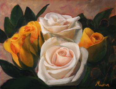 White and Yellow Roses thumb