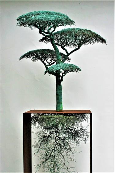 Original Figurative Tree Sculpture by Ulan Murray  and Rachel Burns Murray and Burns