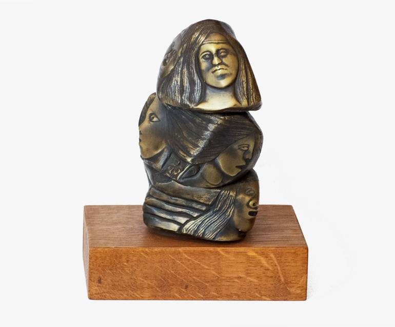 Original Art Deco People Sculpture by Michalis Kevgas