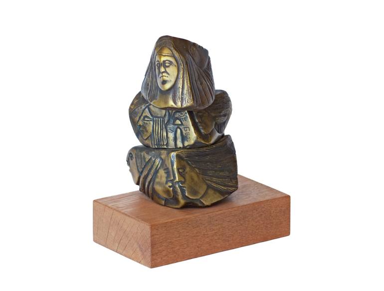 Original Art Deco People Sculpture by Michalis Kevgas