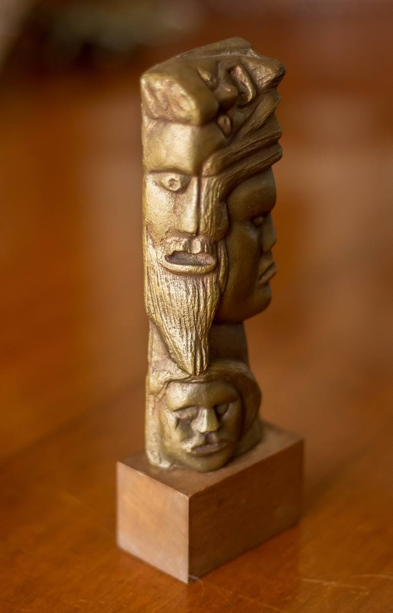 Original Expressionism People Sculpture by Michalis Kevgas