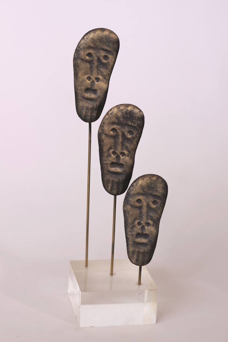 Original Figurative People Sculpture by Michalis Kevgas