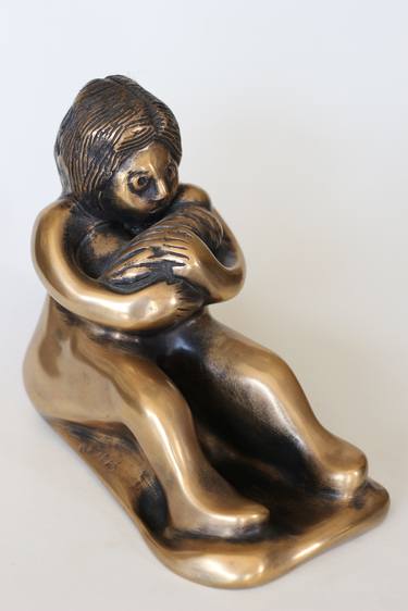 Original Figurative Love Sculpture by Michalis Kevgas