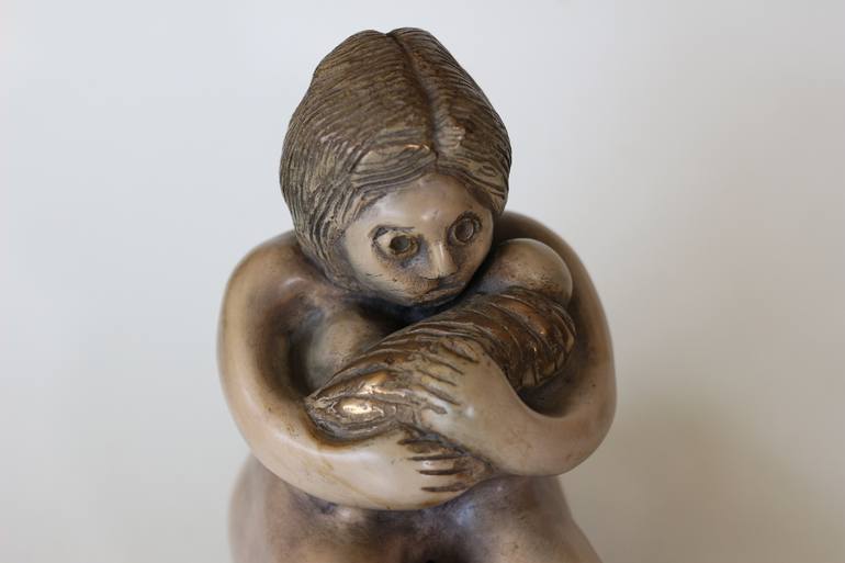 Original Figurative Family Sculpture by Michalis Kevgas
