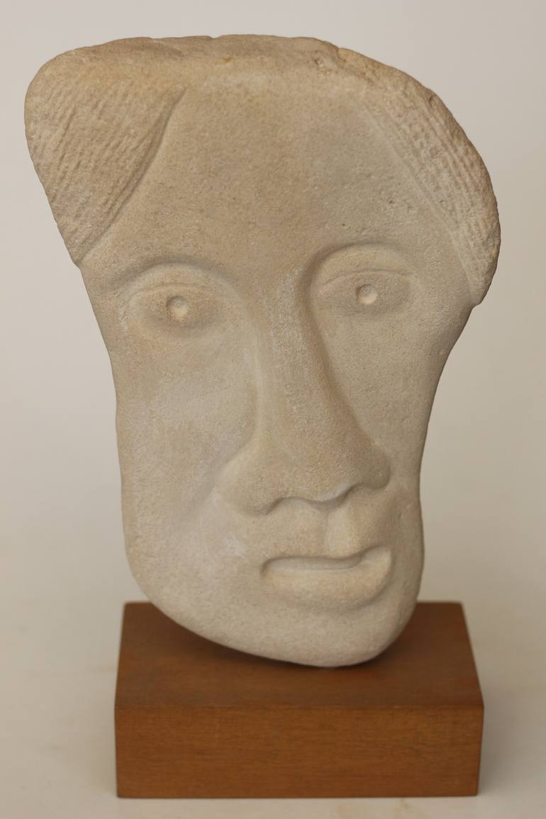Stone head Sculpture by Michalis Kevgas Saatchi Art