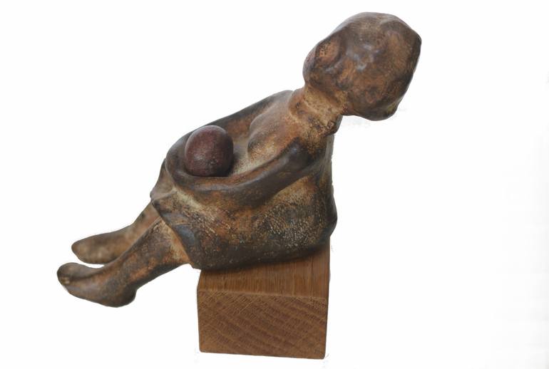 Original Figurative People Sculpture by Michalis Kevgas