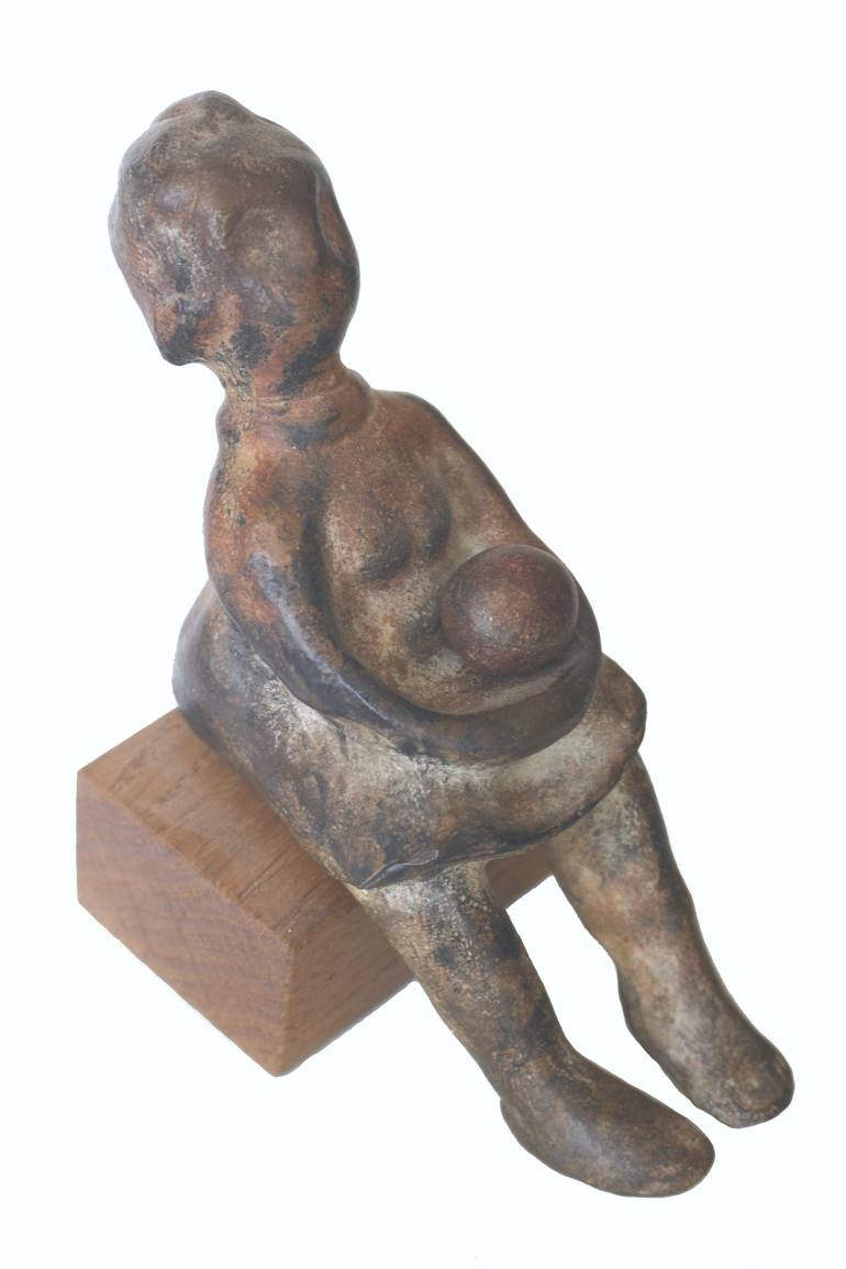 Original Figurative People Sculpture by Michalis Kevgas