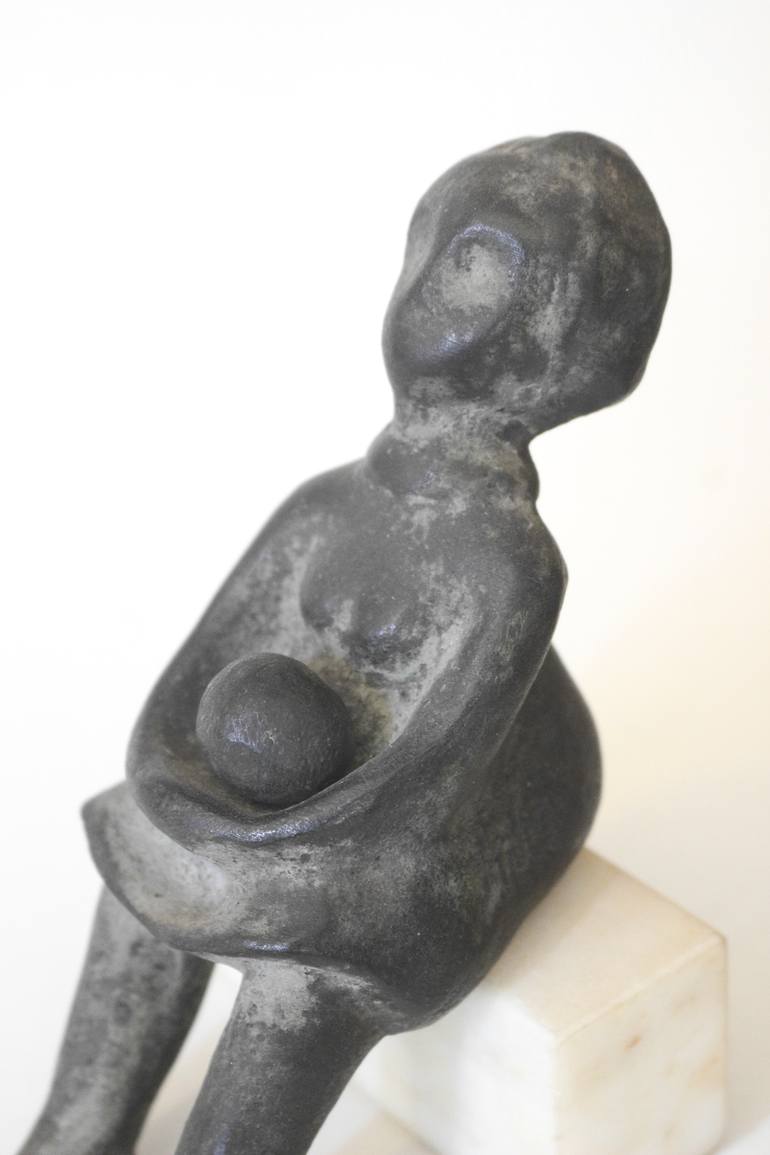 Original Figurative People Sculpture by Michalis Kevgas