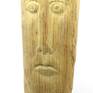 A wooden sculpture insired from the african art culture.
Sculptured on natural wood, mounted on a wooden base.