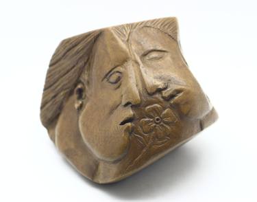 Faces in special clay with patina thumb
