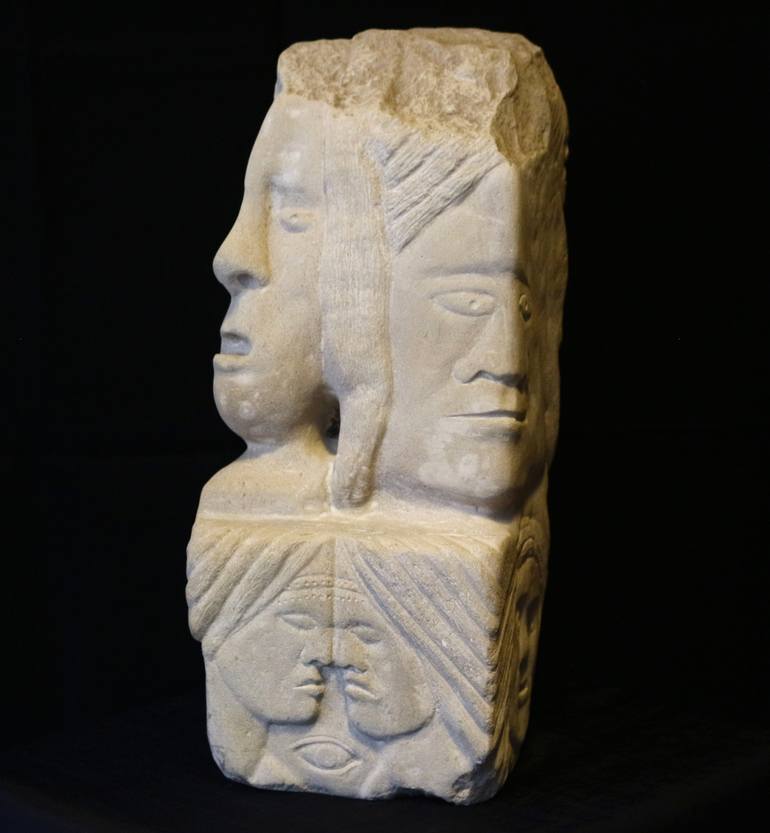 Original Expressionism People Sculpture by Michalis Kevgas