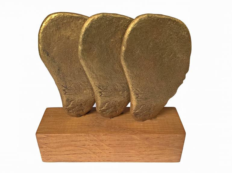 Original Expressionism People Sculpture by Michalis Kevgas