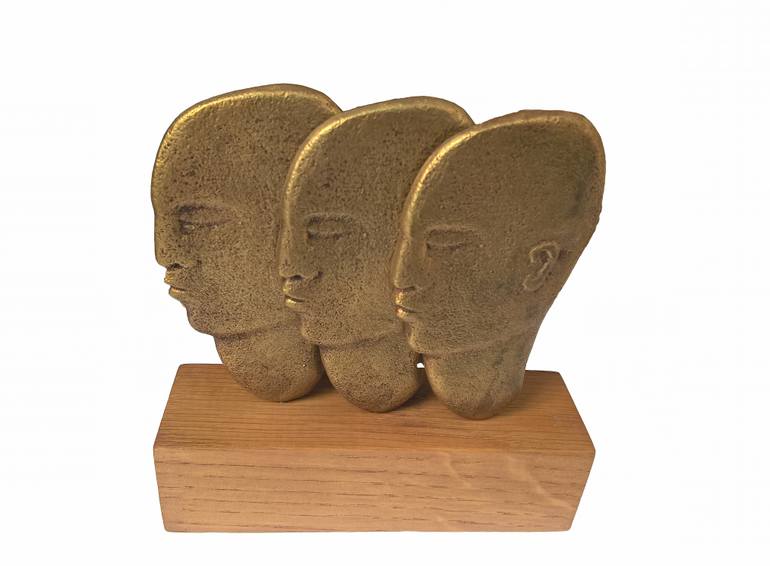 Original Expressionism People Sculpture by Michalis Kevgas