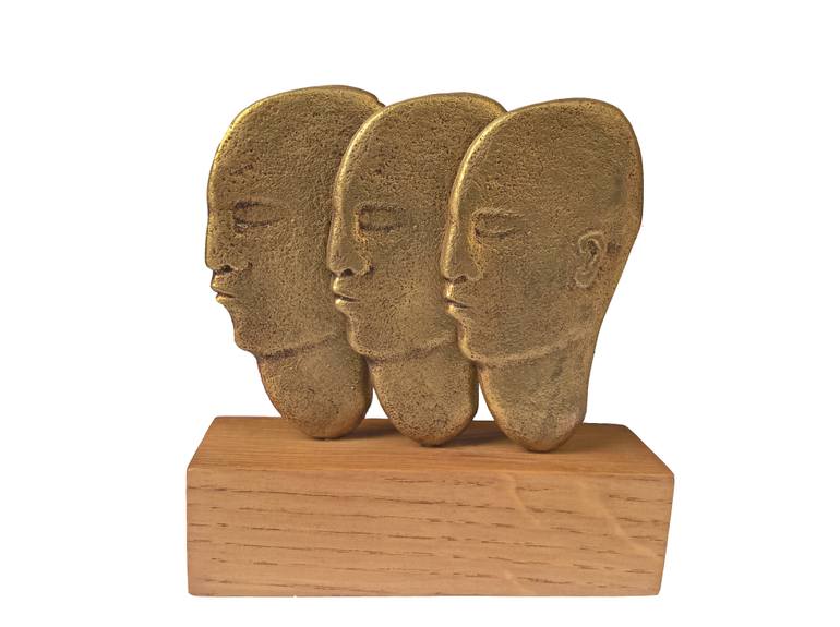 Original Expressionism People Sculpture by Michalis Kevgas