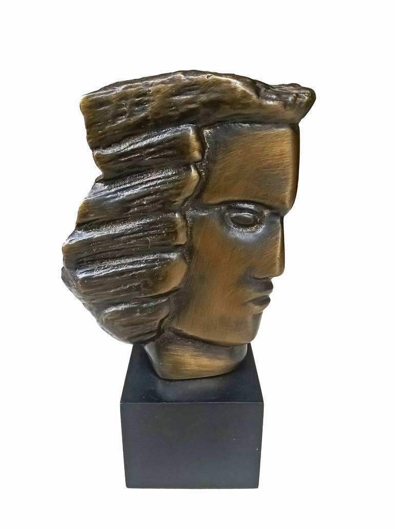 Original Expressionism People Sculpture by Michalis Kevgas