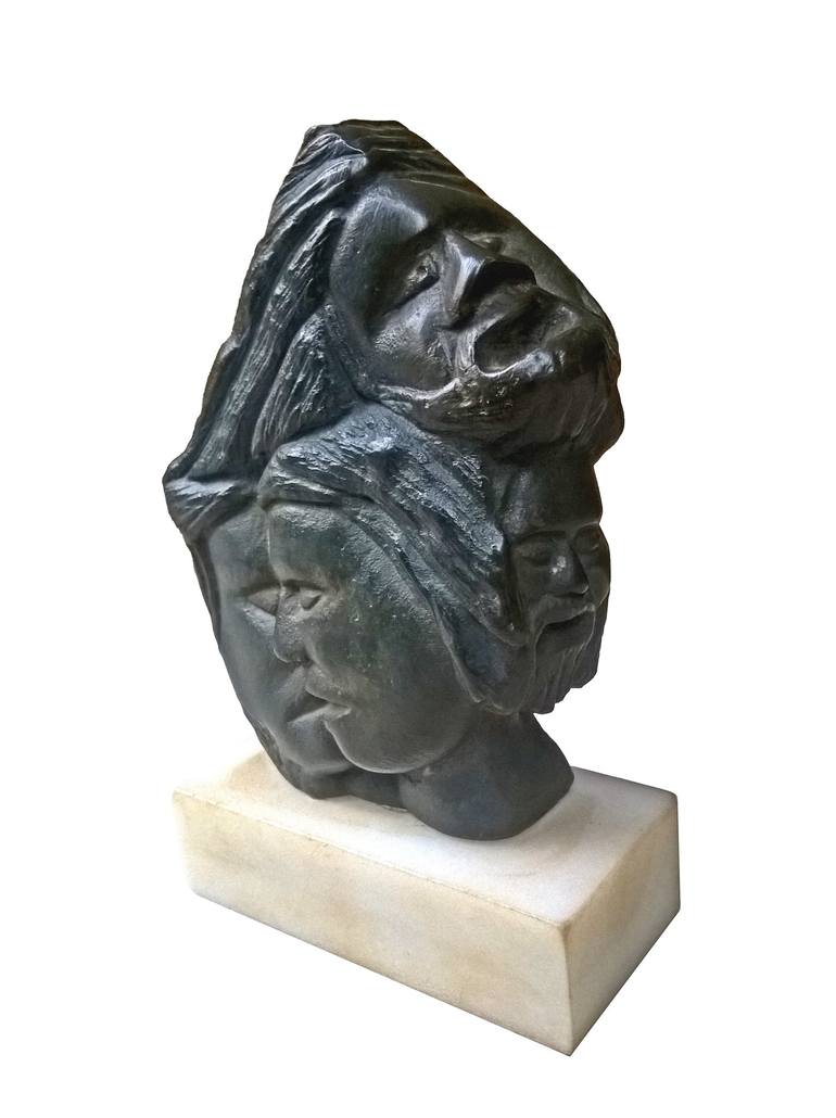 Original Portraiture People Sculpture by Michalis Kevgas