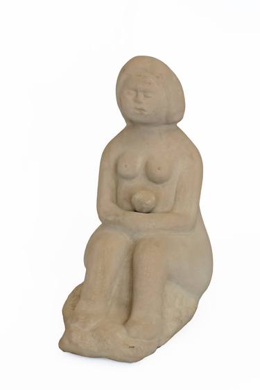 Naked woman sitting thumb