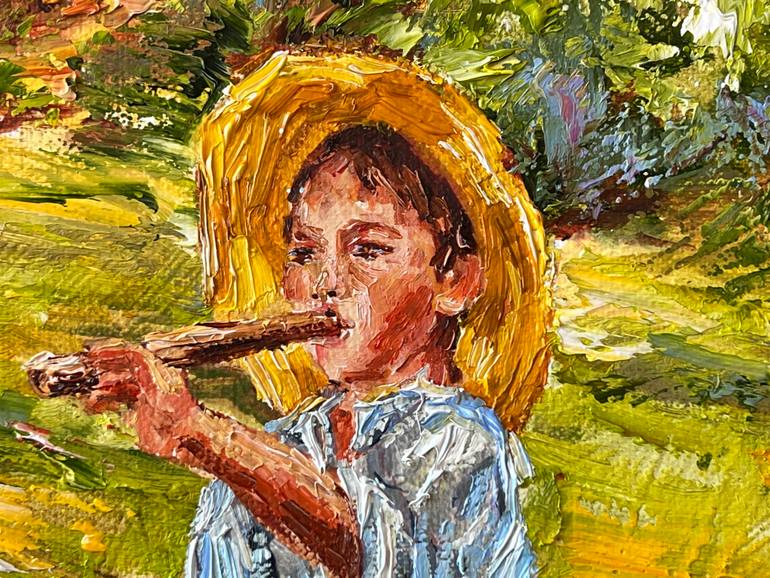 Original Impressionism Animal Painting by Diana Malivani