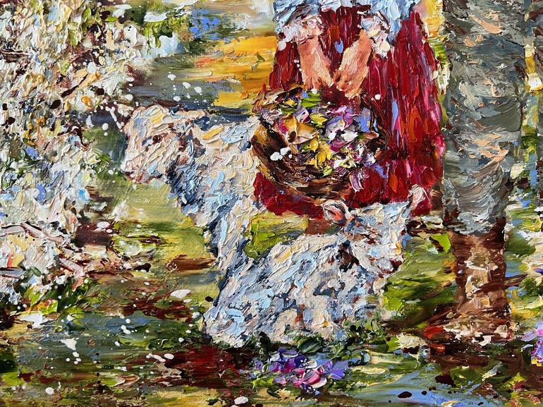 Original Impressionism Animal Painting by Diana Malivani