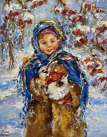 Original Impressionism Children Paintings by Diana Malivani