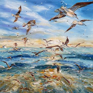 Original Impressionism Seascape Paintings by Diana Malivani