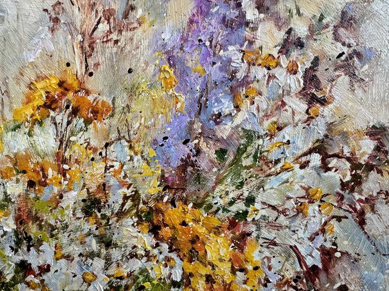 Original Impressionism Garden Painting by Diana Malivani