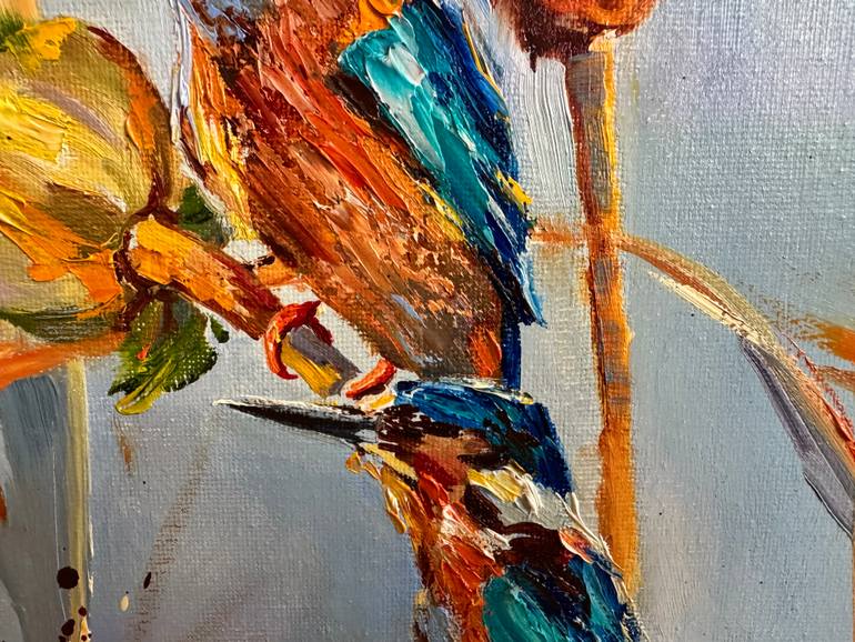Original Impressionism Animal Painting by Diana Malivani
