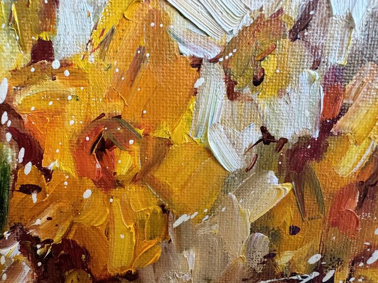 Original Impressionism Floral Painting by Diana Malivani