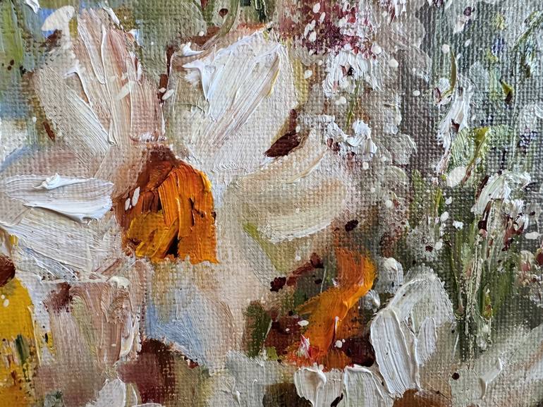 Original Impressionism Floral Painting by Diana Malivani